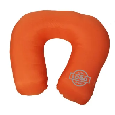 Almofada de pescoço laranja