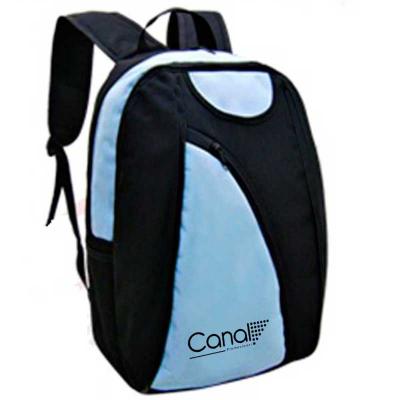 Mochila personalizada com bolso frontal, um bolso grande e um acesso principal