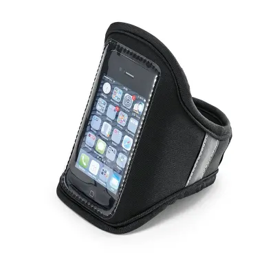 Braçadeira preta para celular