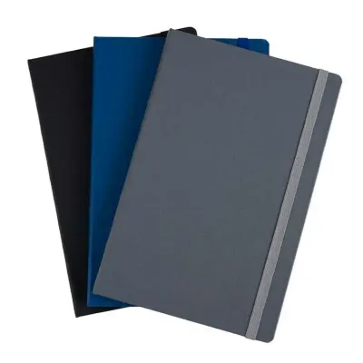 Caderneta Personalizada - azul e cinza