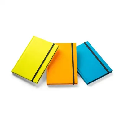 Caderno Capa Dura - amarelo, laranja e azul