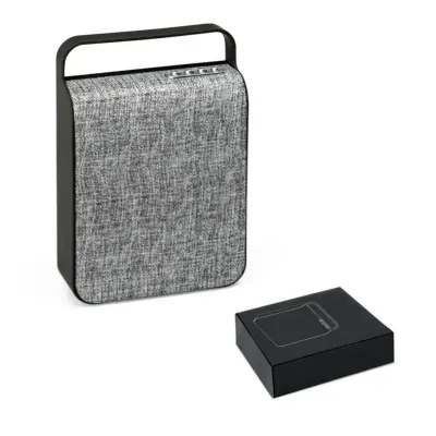 Caixa de som com microfone 