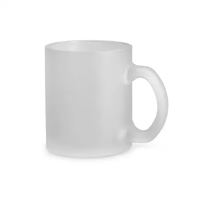 Caneca de vidro com efeito fosco