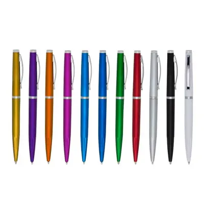Caneta Plástica - opções de cores