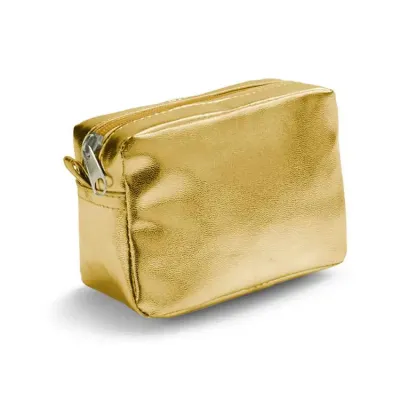 Bolsa Multiuso em PVC com Zíper - dourada