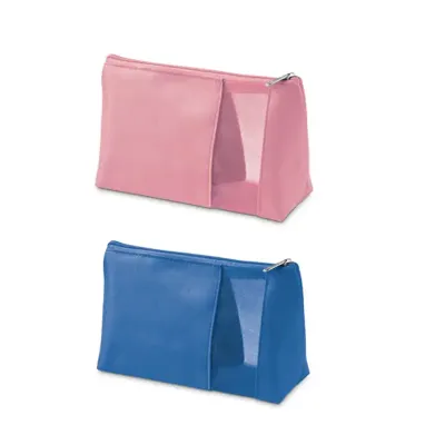 Bolsa de cosméticos - rosa e azul