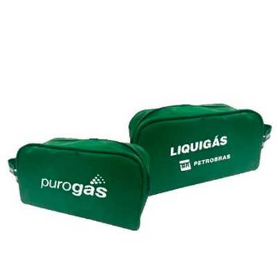 Necessaire verde da Purogás e Liquigás 