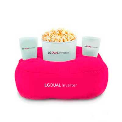 Almofada de Pipoca com balde e copos