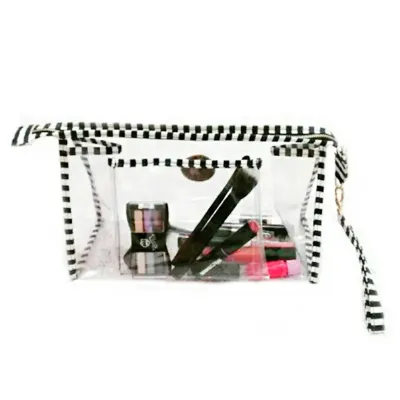 Nécessaire cristal transparente com borda estampada