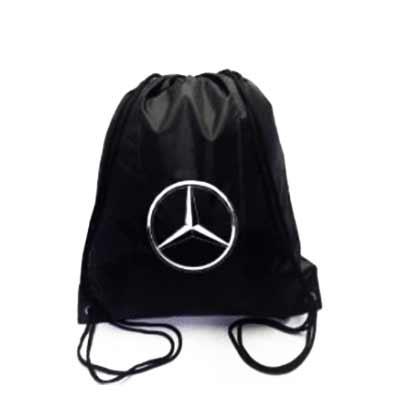 Saco mochila com logo prata personalizado
