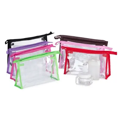 Nécessaires em PVC incolor