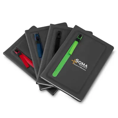 Caderno de Anotações com Porta-Objetos na Capa