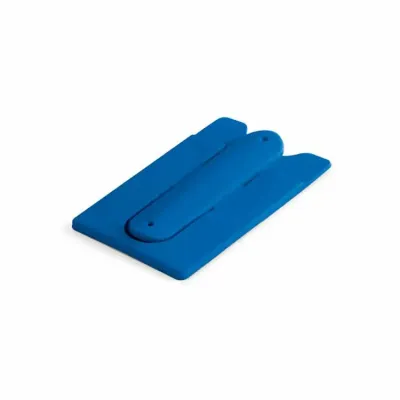 Adesivo porta cartão de silicone para celular azul