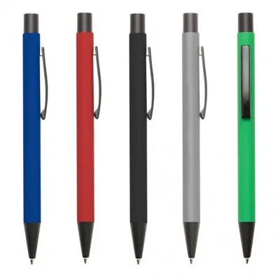 Caneta metal com pintura fosca colorida