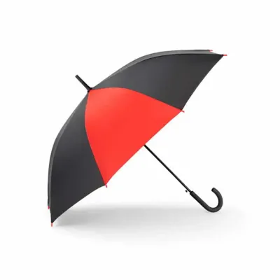 Guarda-chuva preto com vermelho 