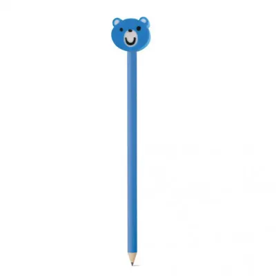 Lápis com Borracha Divertida Azul
