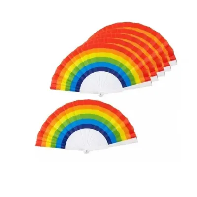 Leque Branco Arco Íris 