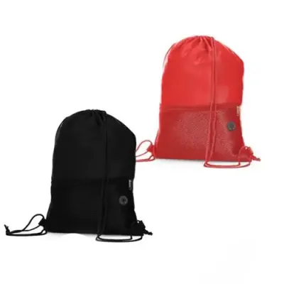 Mochila saco: preta e vermelha