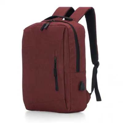 Mochila de Nylon USB 21L vermelha