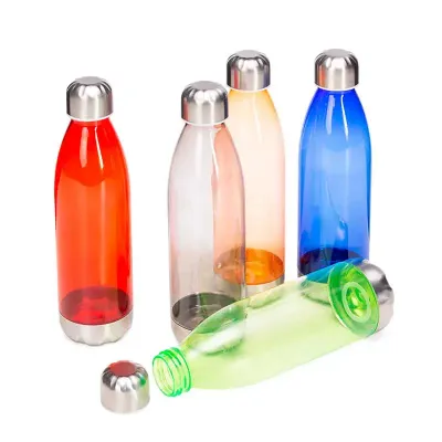Squeeze plástico 700ml com corpo transparente colorido