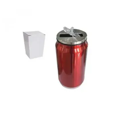 Squeeze de metal 275ml em formato de latinha vermelha