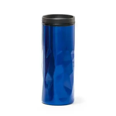 Copo para viagem azul com antideslizante na base