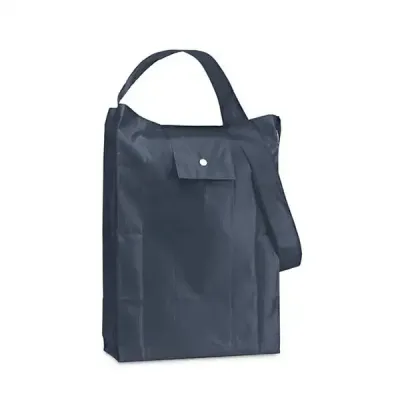 Sacola à tiracolo dobrável. 190T. Alça de 75 cm. Fornecido dobrado. Dobrado: 105 x 105 mm | Abert...