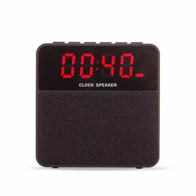Caixa de som bluetooth multifunções com relógio digital