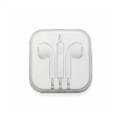 Fone de ouvido estéreo com microfone e controle de volume. Fone de ouvido plástico na cor branca,...