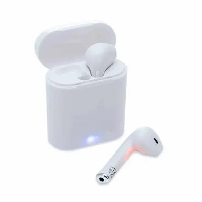 Mini Fone Bluetooth com Case Carregador personalizado