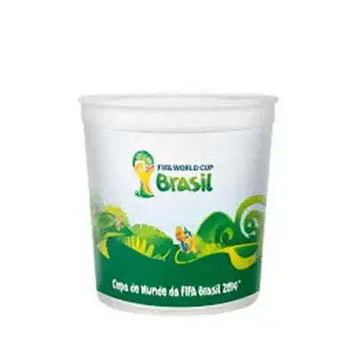 Balde de pipoca 2.8 litros. personalizado 360º. Para fazer os copos in mold label, a empresa util...