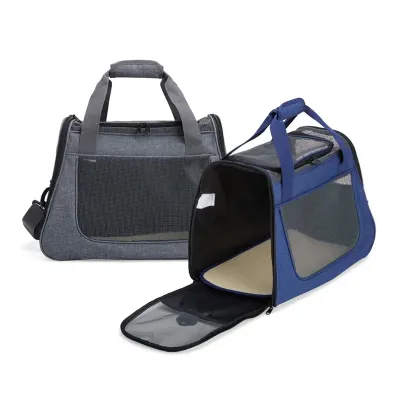 Bolsa para transporte de pets, confeccionada em tecido Oxford 