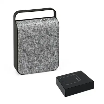 Caixa de som com microfone em ABS