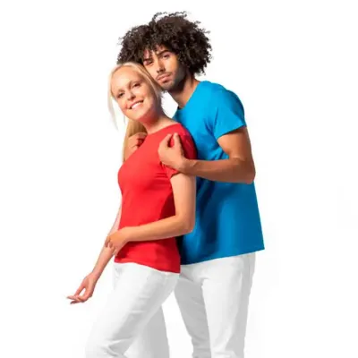 Camiseta unissex - vermelha e azul