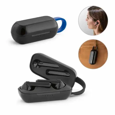 Fones de ouvido wireless preto