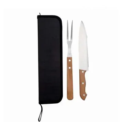 Kit churrasco personalizado com faca e garfo