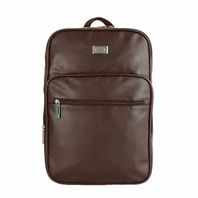 Mochila em couro marrom