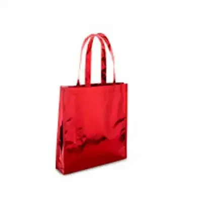 Sacola. Non-woven laminado: 90 g/m². Laminação brilhante. Alças de 50 cm. 340 x 350 x 80 mm
