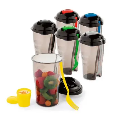 Copo para sala com garfo e molheira