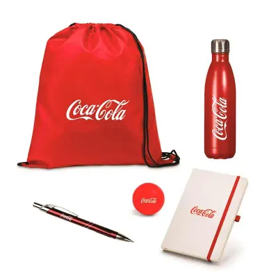 Kit Boas Vindas Personalizado com mochila, caderneta, garrafa inox, caneta e bolinha