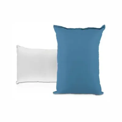 Almofadas 20x30cm: branca e azul