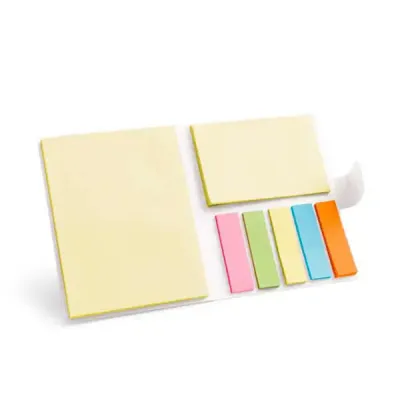 Bloco de anotação com sticky notes