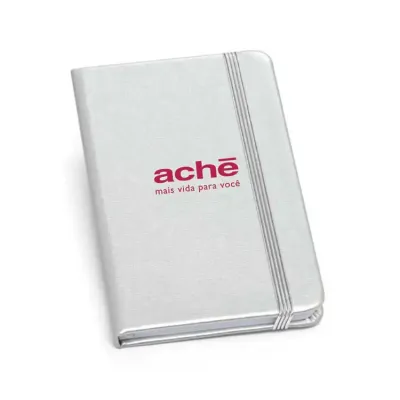 Caderneta Personalizada prata com logo