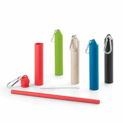 Conjunto de canudo em fibra de bambu Personalizado