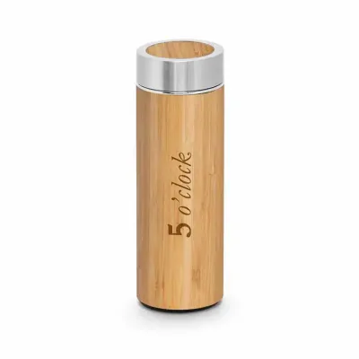 Garrafa Térmica de Bambu Personalizada