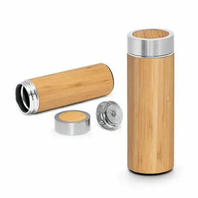Garrafa Térmica de Bambu Personalizada