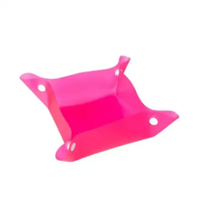 Tigela plástica rosa para pets 