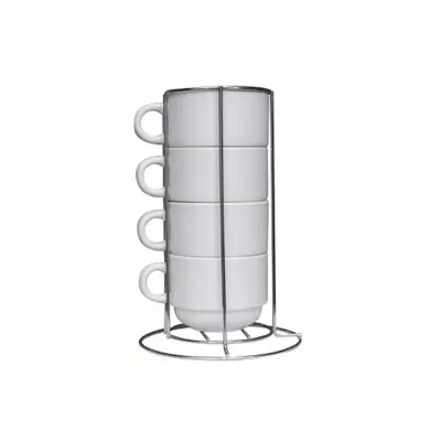 Kit 4 xícaras Personalizada 150ml com suporte