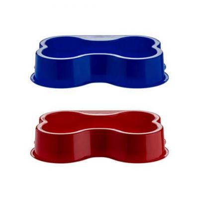 Comedouro pet - azul e vermelho