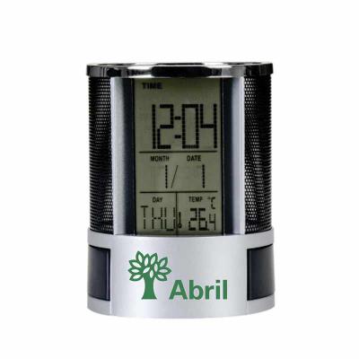 Porta Caneta com Relógio